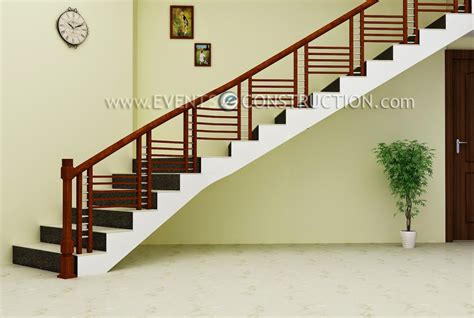 Staircases vary in materials, design styles and sizes. Evens Construction Pvt Ltd: simple wooden staircase design