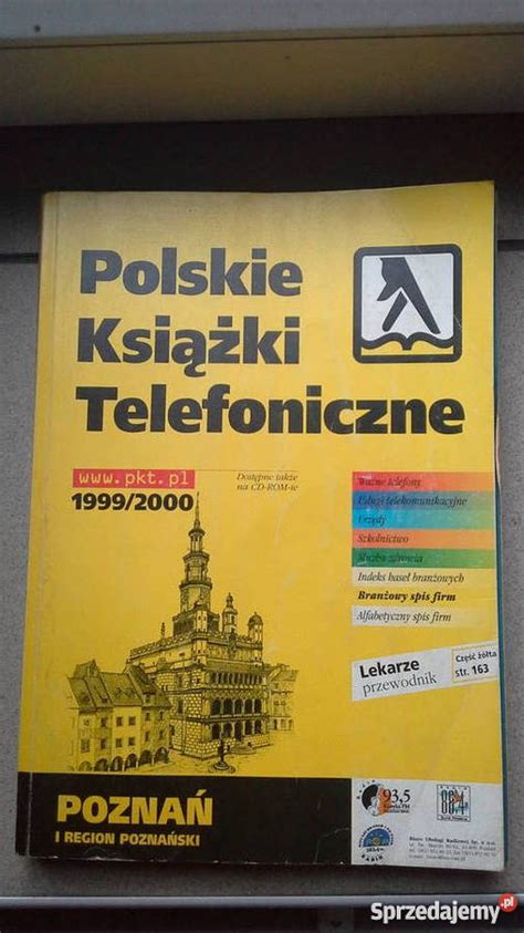 Książka telefoniczna 1999/2000 Poznań i region poznański - Sprzedajemy.pl