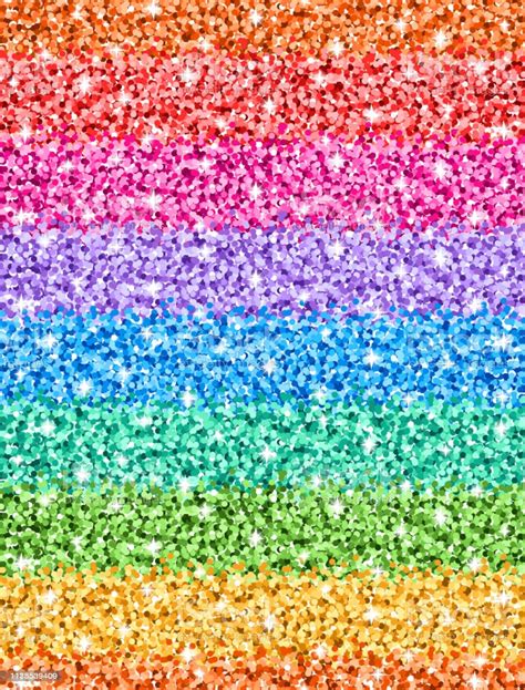 Vector Seamless Colorful Rainbow Gradient Sparkle Glitter