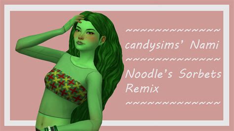 Candysims Nami Hair In Noodles Sorbets Remix Berries4sims On