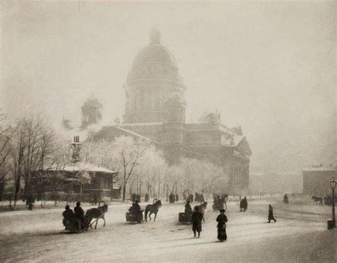 In Front Of St Isaacs Cathedral Winter Early 1900s 19 Century