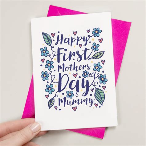 Floral Happy First Mothers Day Card A Is For Alphabet