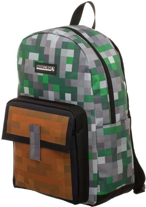 Minecraft Squares Allover Print Backpack Bookbag Minecraft Playing