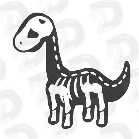 Dinosaurs Skeletons 6 Cute Designs Svg Clipart Svg Png Etsy