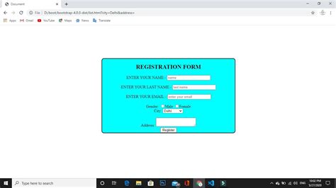 How To Create Registration Form Design Using Html And Css How To Make