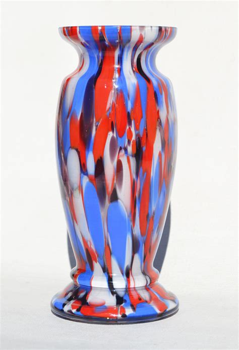 Classic Shape Spatter Glass Vase Collectors Weekly