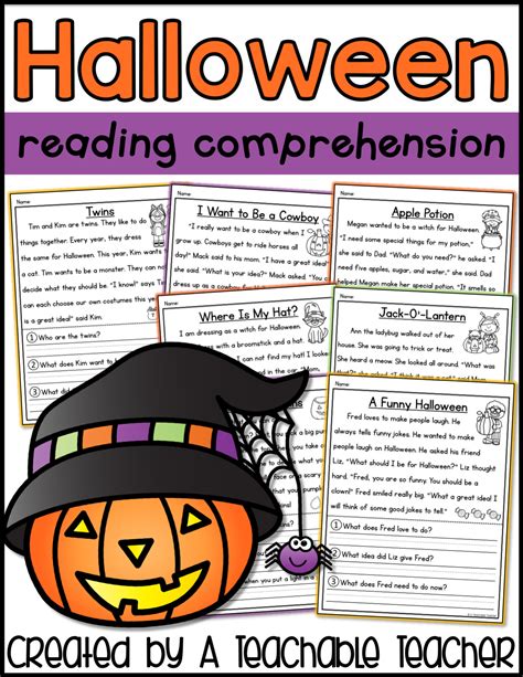 Halloween Reading Comprehension A Teachable Teacher