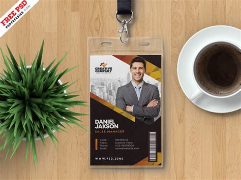 The iata/iatan id card is the only industry credential recognized worldwide for travel professionals. Employee Photo ID Card PSD Template | PSDFreebies.com