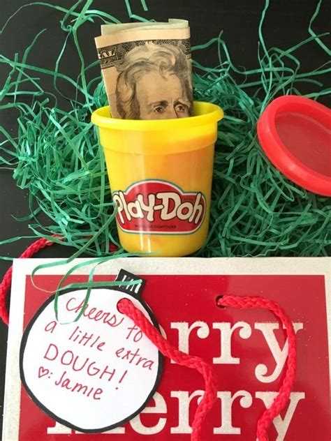 Who doesn't enjoy receiving money as a gift, but handing someone a card with a $20 dollar bill inside seems so… boring. Creative ways to give money as a gift--Play dough! | Christmas money, Creative money gifts ...