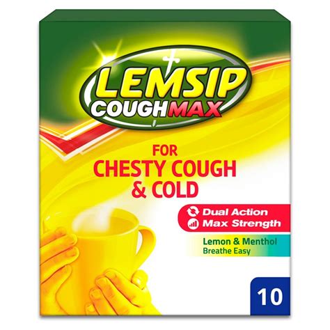 Lemsip Cough Max For Chesty Cough And Cold 10 Sachets Cold And Flu