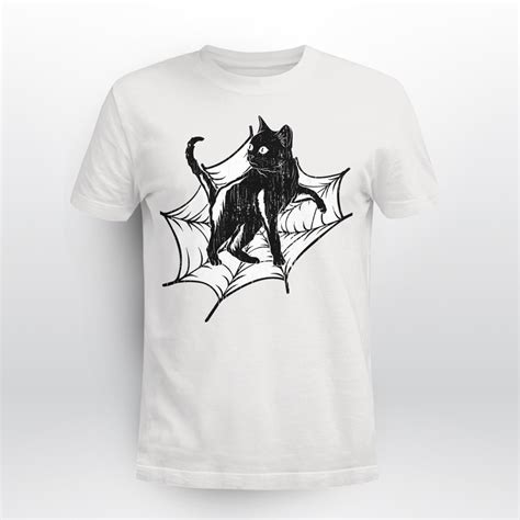 Halloween Black Cat Funny Shirt Tiniven