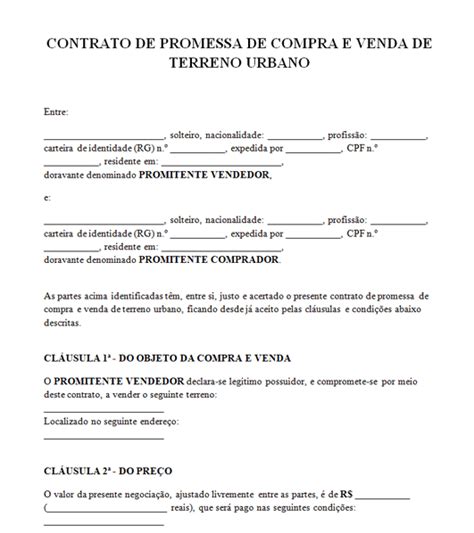 Contrato De Compra E Venda De Terreno Modelo Word E Pdf Download 2022