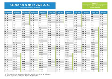 Calendrier Vacances Scolaires 2023 Et 2023 Paris Calendrier 2023