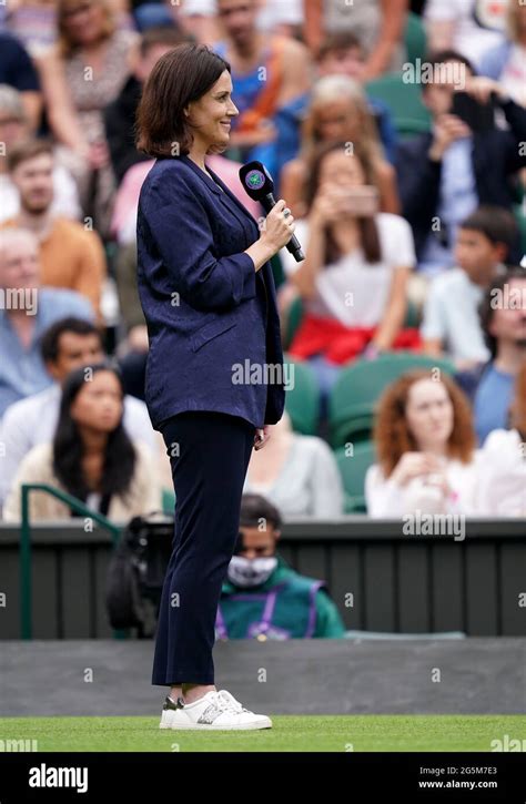 Lee Mckenzie On Centre Court On Day One Of Wimbledon At The All England