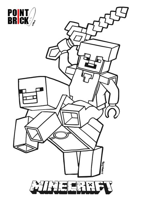 disegni da colorare lyon minecraft gratis per le stampe