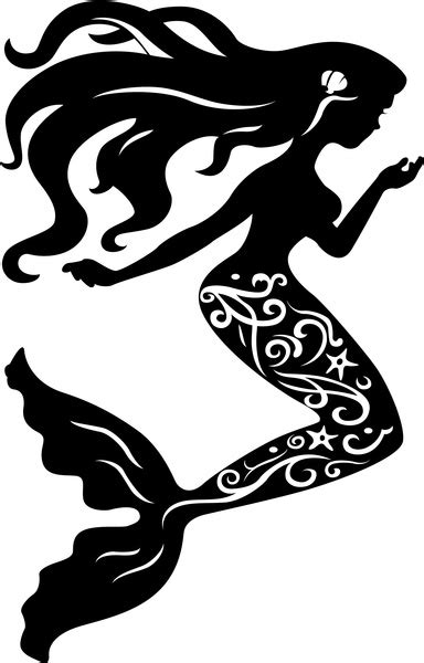 Mermaid Silhouette Vector Silhouettes Free Vector Free Download