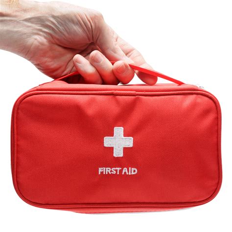 Travel First Aid Bag Red Empty Mfasco Health And Safety