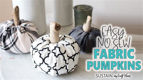 How To Make Scrap Fabric Pumpkins An Easy Fall No Sew Diy Idea Youtube