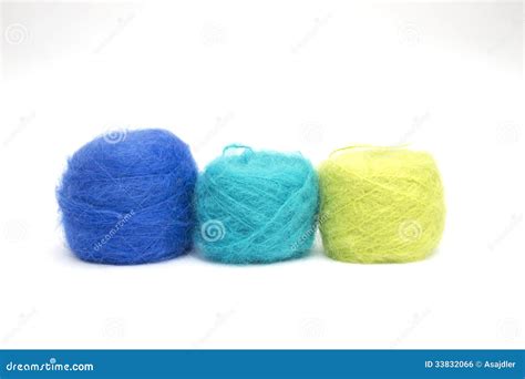 Coloured Wools Stock Photo Image Of Knitting Blue Ball 33832066