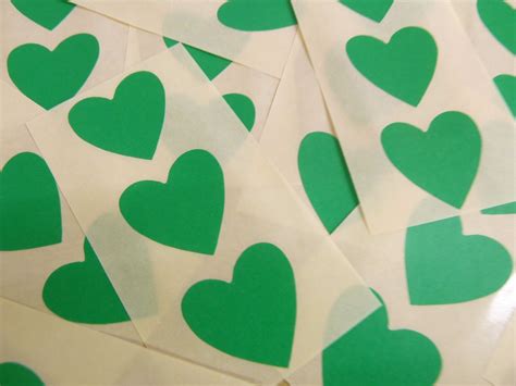 28x28mm Heart Shaped Colour Code Labels Coloured Sticky Self Adhesive