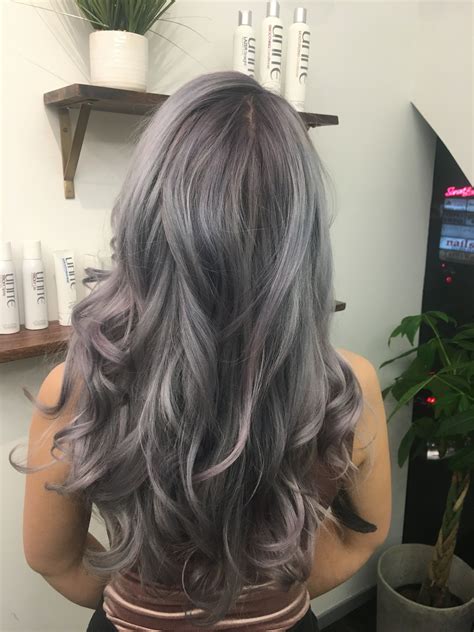 Smokey Grey Lavender Haircolor By Instagram Hairbysarahe Grey Hair
