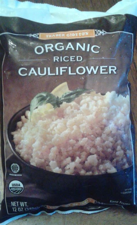 Cauliflower rice is the low carb alternative to rice, with 77% less calories and 89% less carbs. What's Good at Trader Joe's?: Trader Giotto's Organic Riced Cauliflower
