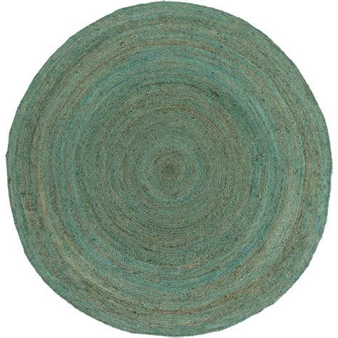 Artistic Weavers Carmichael Teal 5 Ft X 5 Ft Round Area Rug