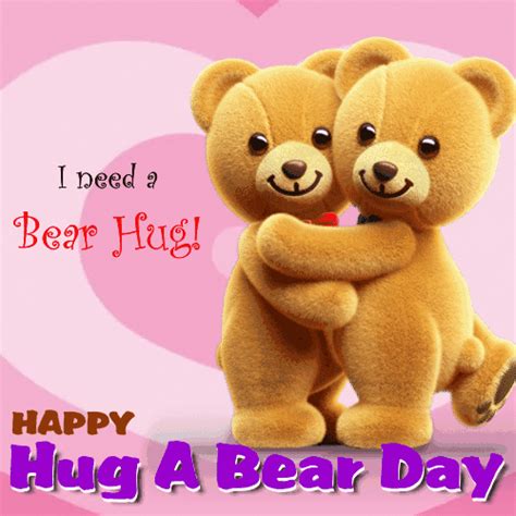Hug A Bear Day Pic