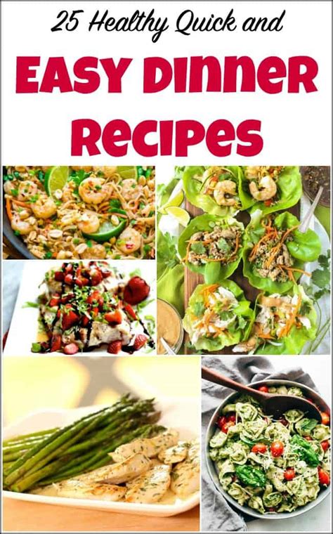 While it's great to cook and eat the things you and your family love, almost nothing makes weeknights brighter than getting cr. 25 Healthy Quick and Easy Dinner Recipes to Make at Home