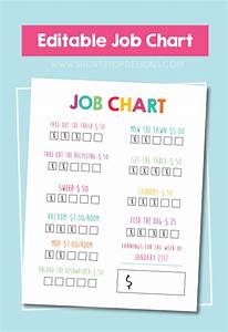 Editable Job Chart Short Stop Designs