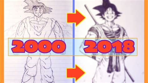 Redrawing Old Art I Made As A Kid Drawing Goku Anime