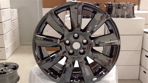 New 20 Black Chrome And Black Gloss Wheels For Range Rover 20x85 Youtube