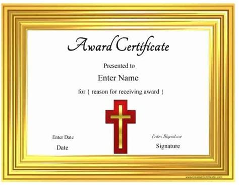 Free Religious Certificate Templates Printable Templates