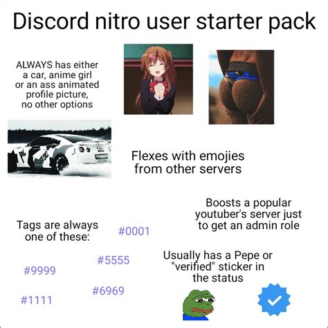 Discord Nitro User Starter Pack Rstarterpacks Starter Packs