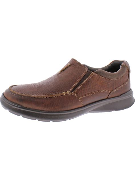 Claude Plain Mens Clarks Leather Slip On Wide Fit Smart Classic Loafer