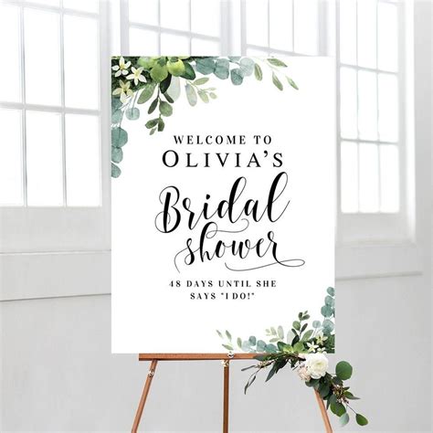 Bridal Shower Welcome Sign Template Free