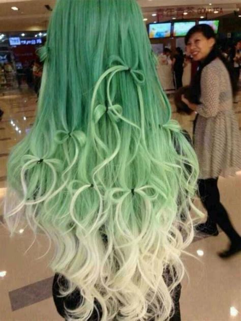 Cool Green Hair 唯美个性染发发型 Hair Inspiration Pinterest