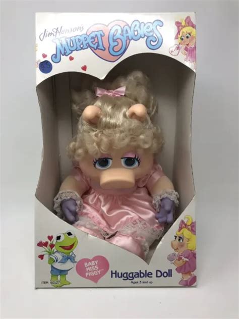 Jim Hensons Muppet Babies Vintage 80s Baby Miss Piggy Plush 14 Nib