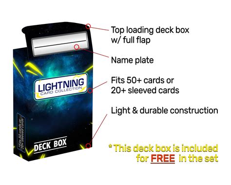 Lightning Card Collection Box Bundle Includes And Compatible With 50