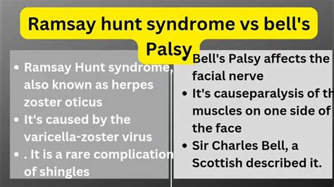 Ramsay Hunt Syndrome Vs Bells Palsy Symptoms Causes Prognosis
