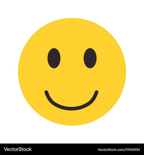 Smiley Face Emoji Symbol Icon Isolated Royalty Free Vector