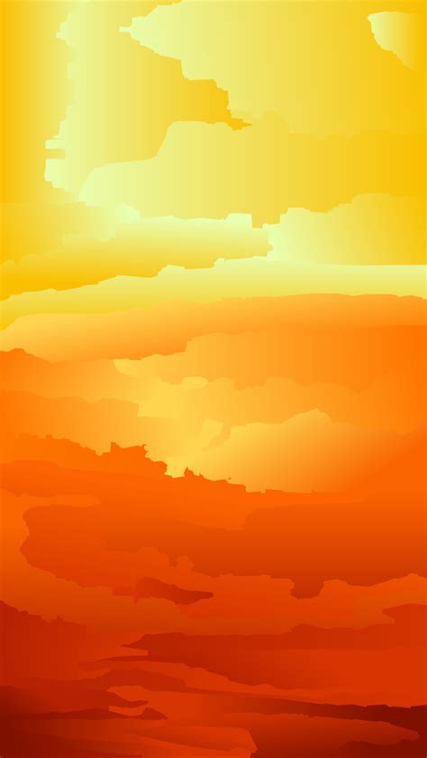 Bright Sunset Sky Vector Illustration Sunset Cloudscape Vector For