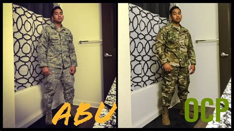 Air Force Ocp Vs Abu Comparison Ocp Uniform Tactical First Look Youtube