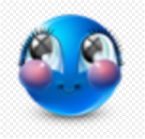 Mq Blue Shy Emoji Emojis Emotionalshy Emoticon Free Transparent