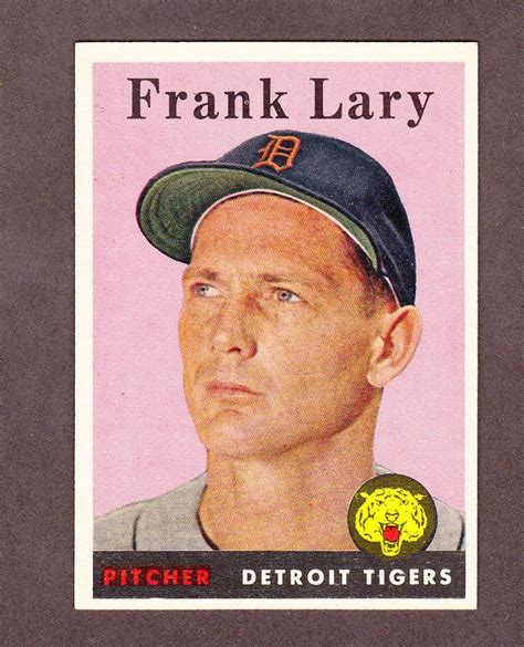 Check spelling or type a new query. 1958 Topps Frank Lary | Detroit tigers, Baseball cards ...