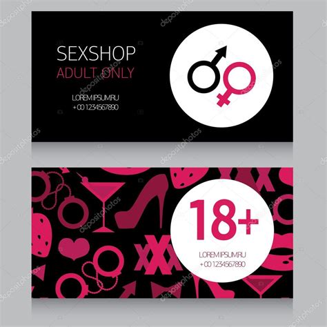 Visitenkarte Für Sexshop — Stockvektor © Ghouliirina 54741165 Free