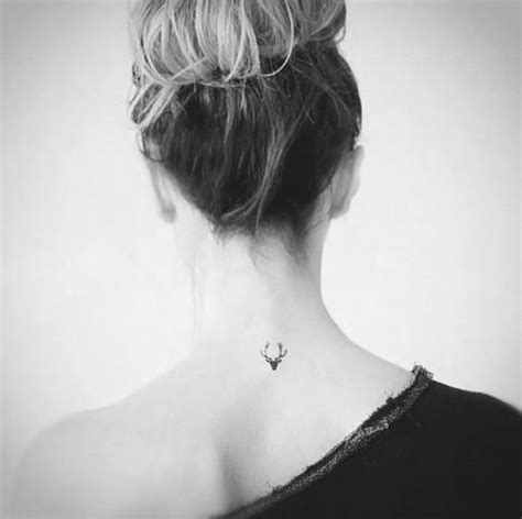 The body lays down more fatty tissue at the base of the neck due to the structural changes occurring . 35 Splendid Back of Neck Tattoo Designs