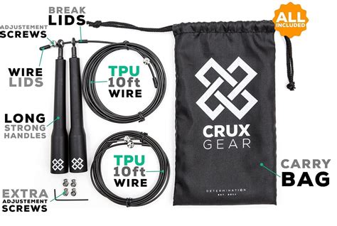Crux Gear Crossfit Speed Jump Rope Best For Rx Double Under Wods Mma And Swiftsly