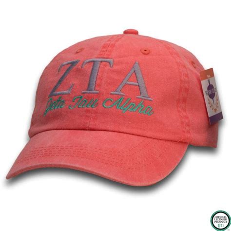Zeta Tau Alpha Sorority Baseball Cap Custom Color Hat And Etsy