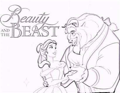 Beast Coloring Beauty Disney Pages Princess Printable